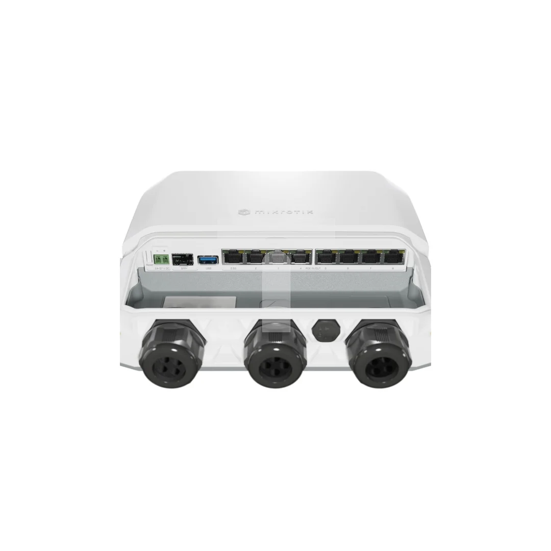 Router 7x RJ45 1000Mb/s PoE, 1x RJ45 2.5Gb/s PoE, 1x SFP+, 1x USB 3.0, IP66 MikroTik RB5009UPr+S+OUT