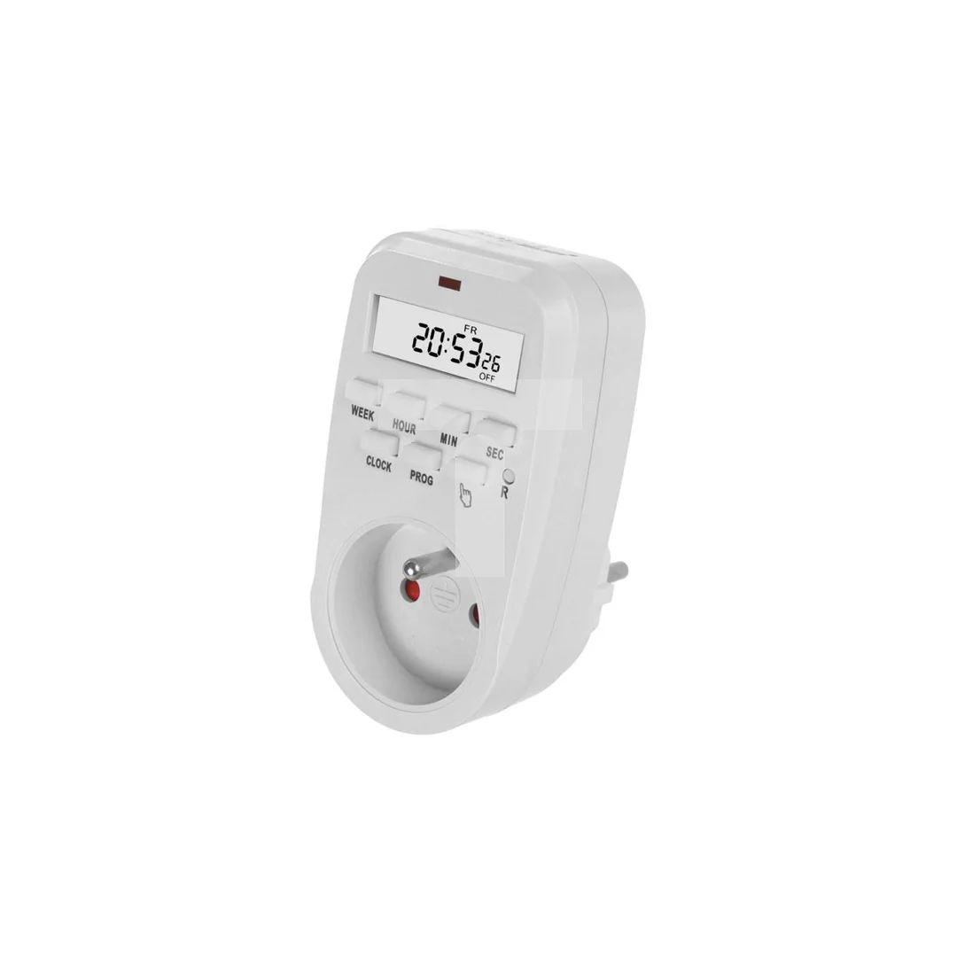 Włącznik czasowy - timer cyfrowy GreenBlue, max. obciążenie 16A, IP20, GB362 E