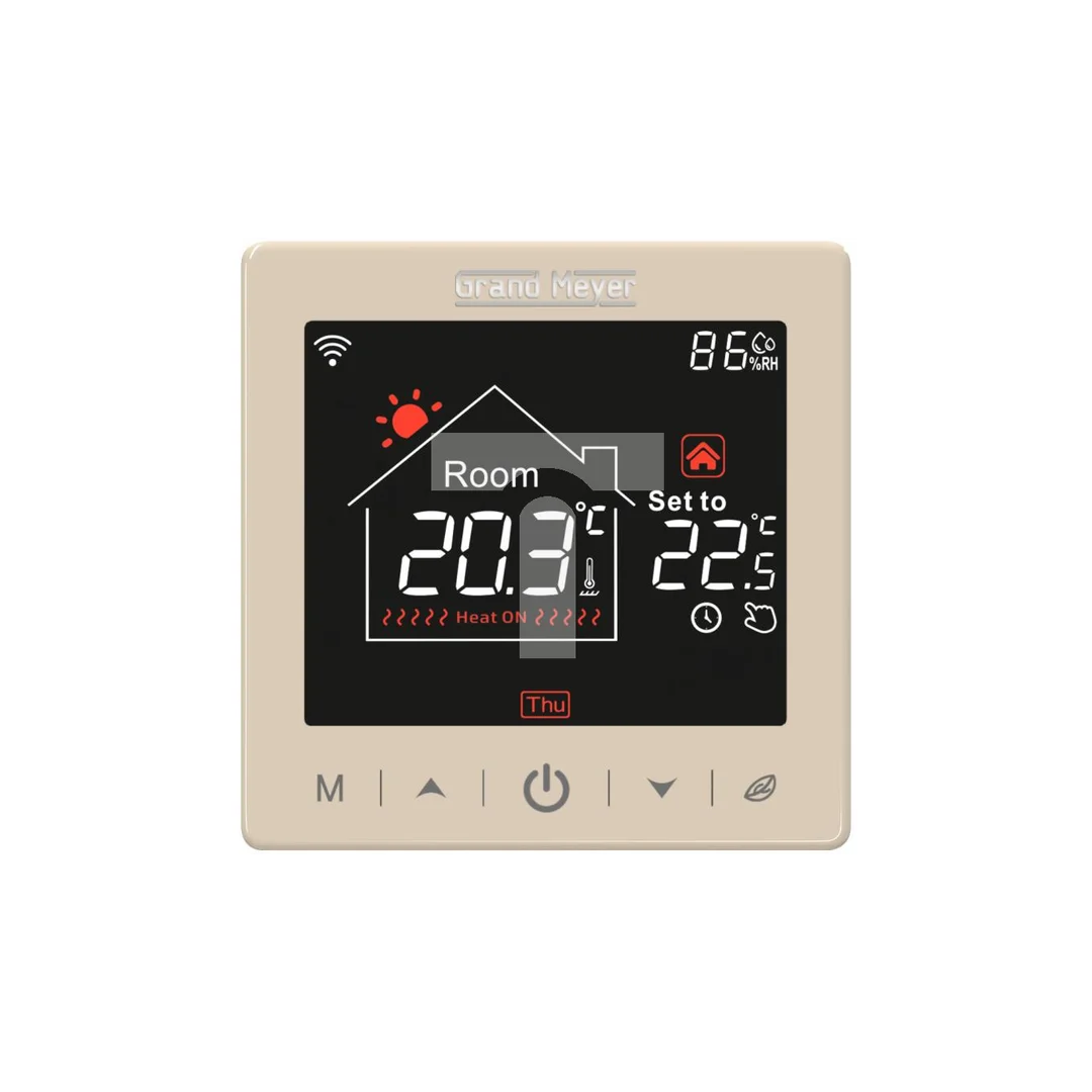 Programowalny termostat SN-15 z Wi-Fi (złoty)