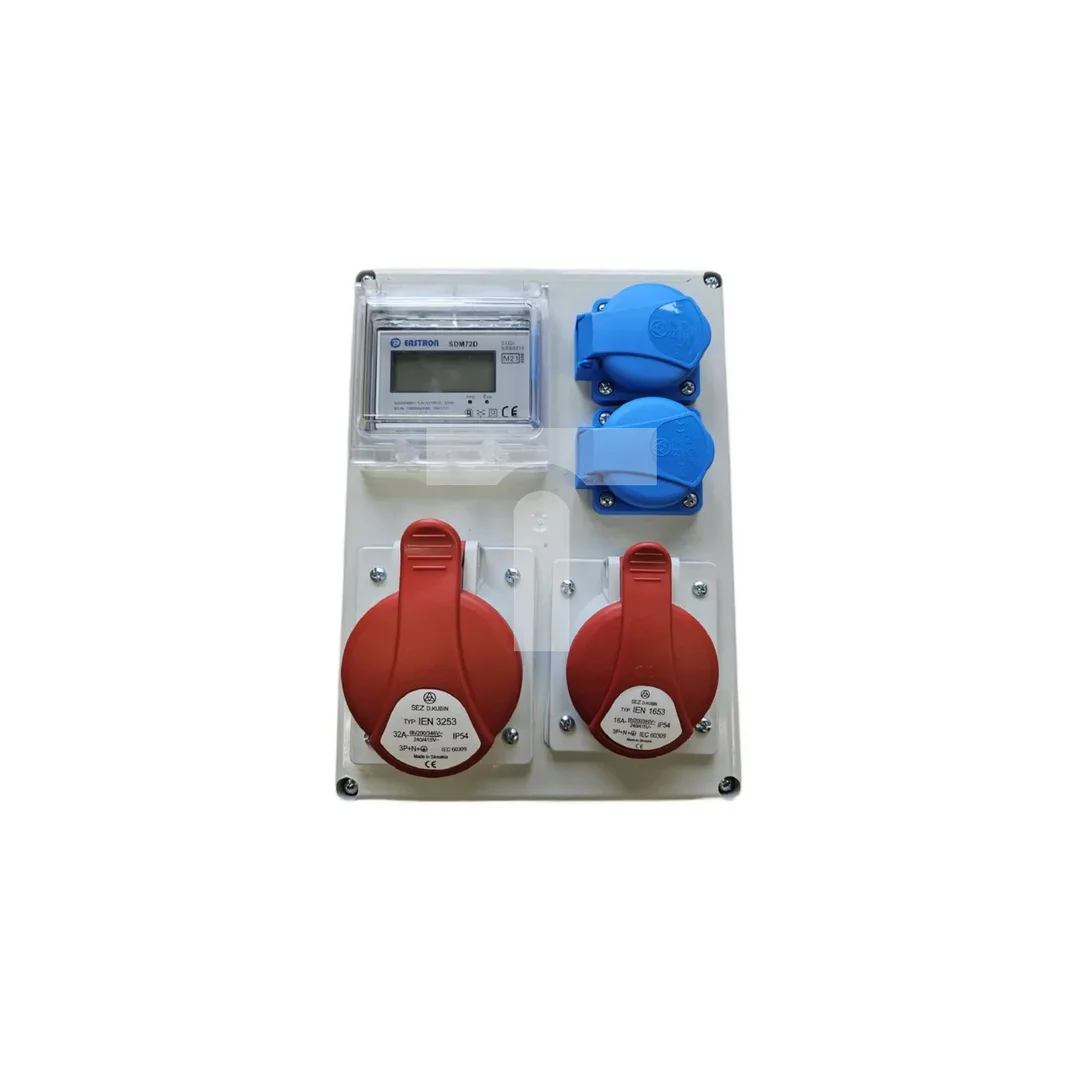 Rozdzielnica elektryczna CEE 32A 16A 2x230V z licznikiem prądu LCD 98H-1