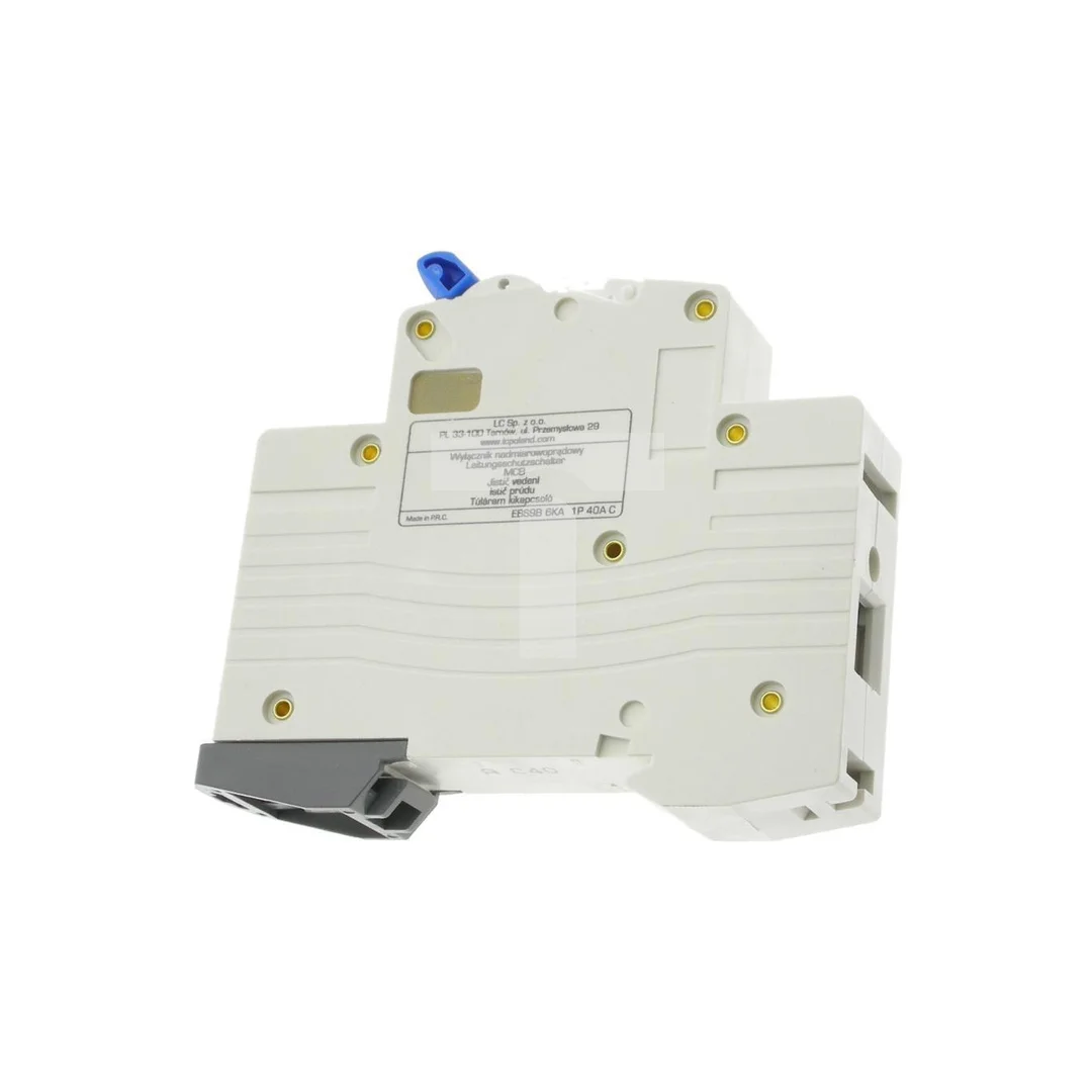 Wyłącznik instalacyjny nadprądowy nadmiarowoprądowy 1P 1M C 40A 6kA 491034 EBS9B