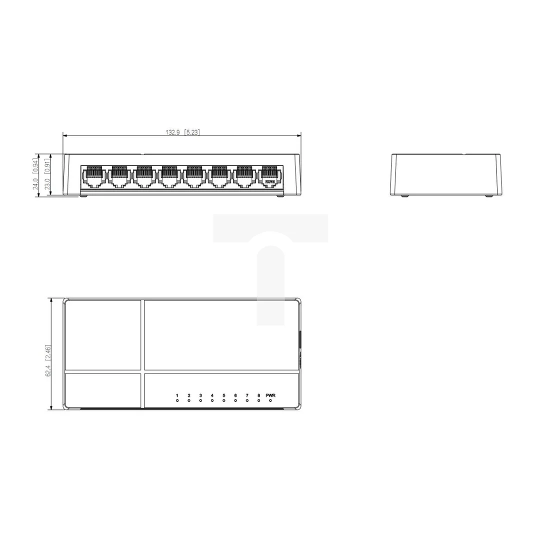 Switch 8-portowy 1Gbps PFS3008-8GT-L-V2