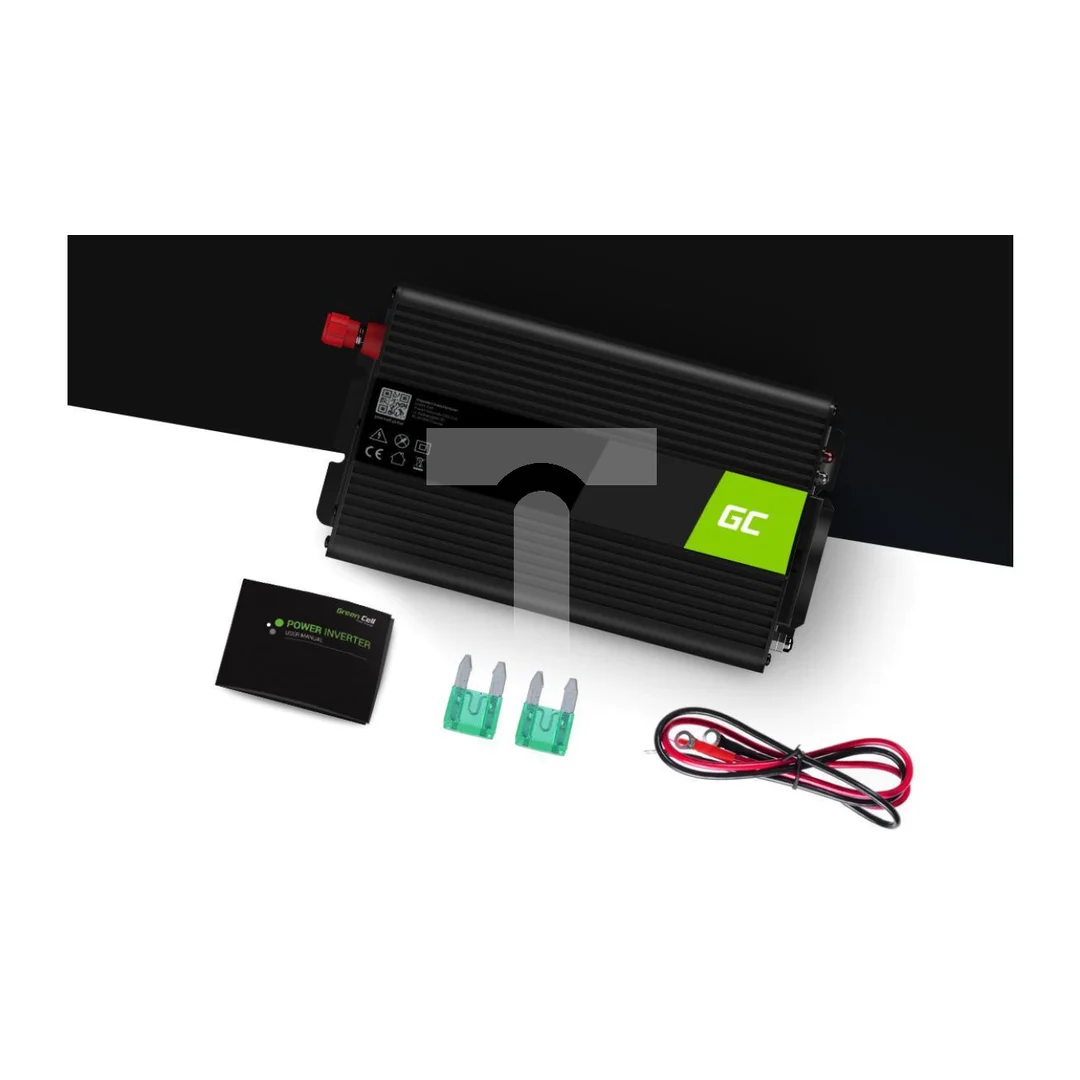 Przetwornica napięcia inwerter Green Cell 12V / 230V 300W/600W czysta sinusoida INV07