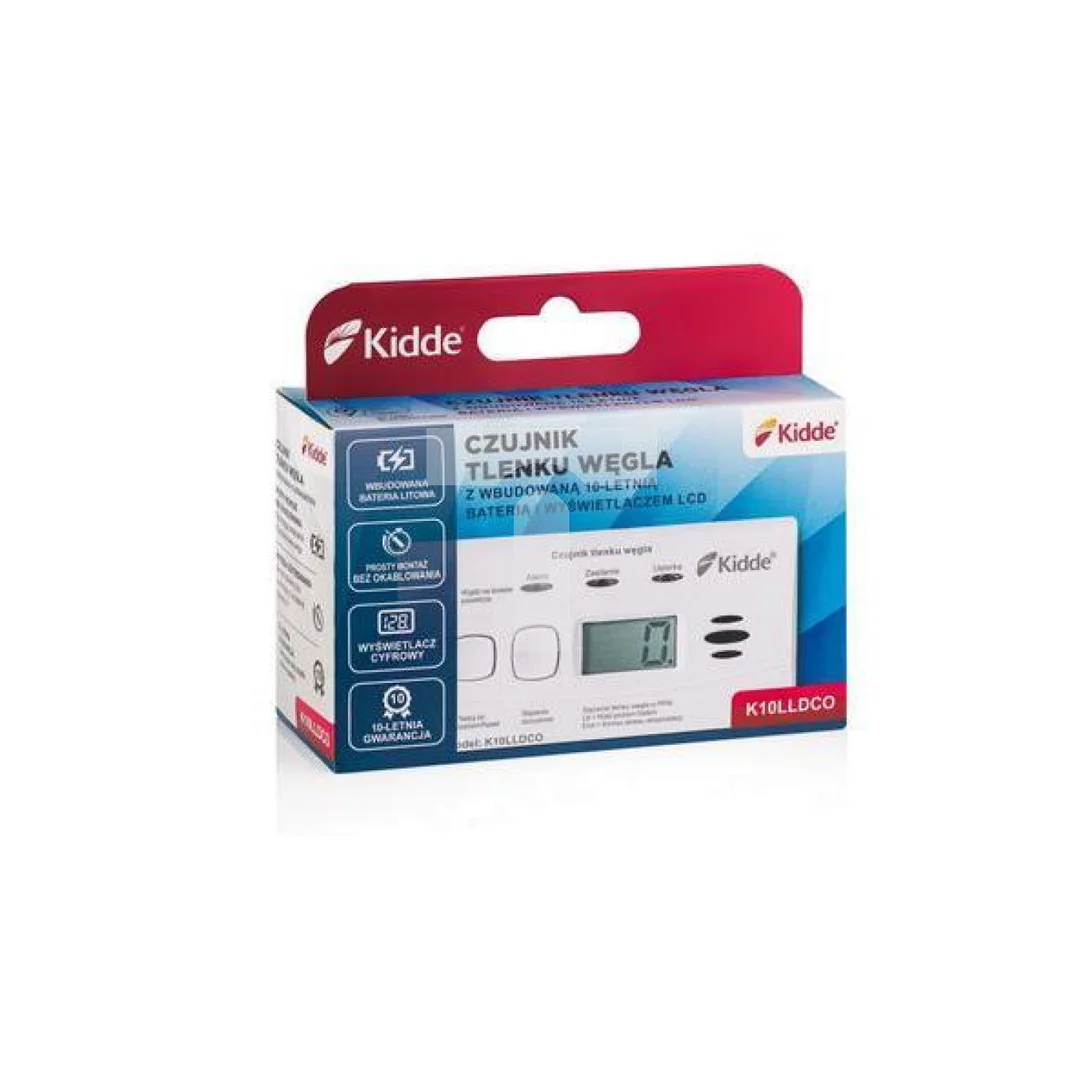 Czujnik czadu z wyświetlaczem Kidde K10LLDCO