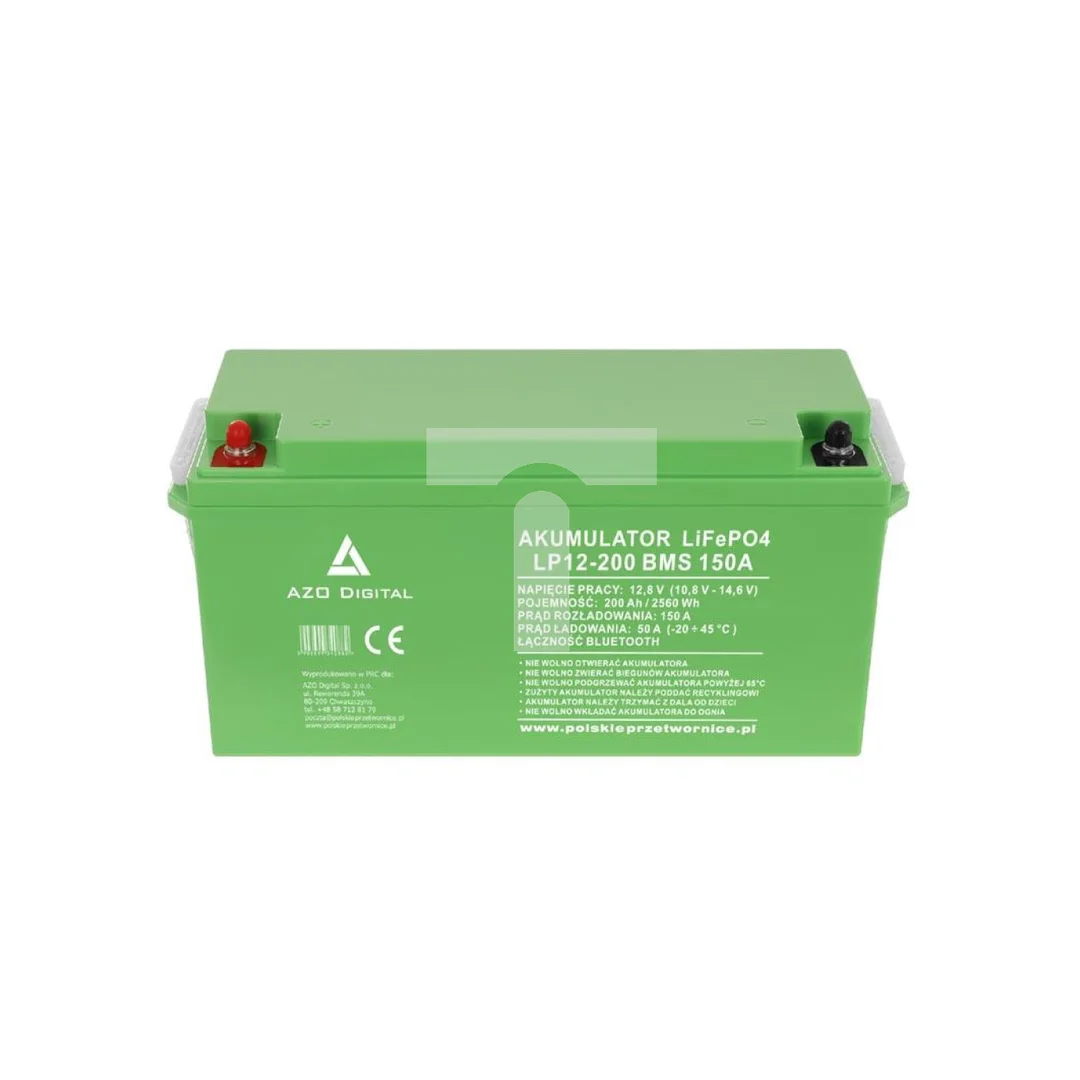 Akumulator LiFePO4 12,8V 200Ah 150A Bluetooth mata grzewcza LP12-200