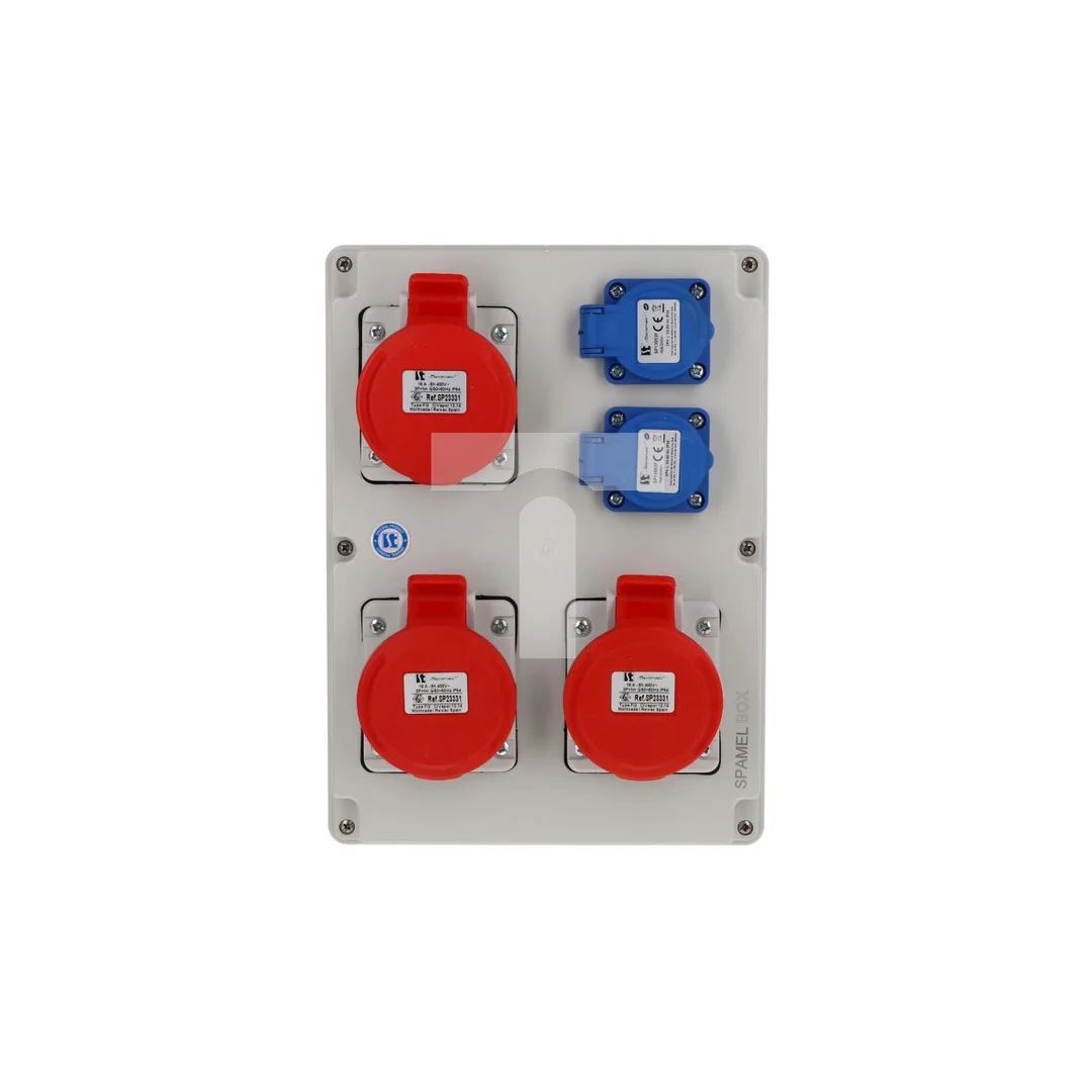 Rozdzielnica 3x5x16A 2x3x16A INA=16A IP54 SB-003005-S0020-54