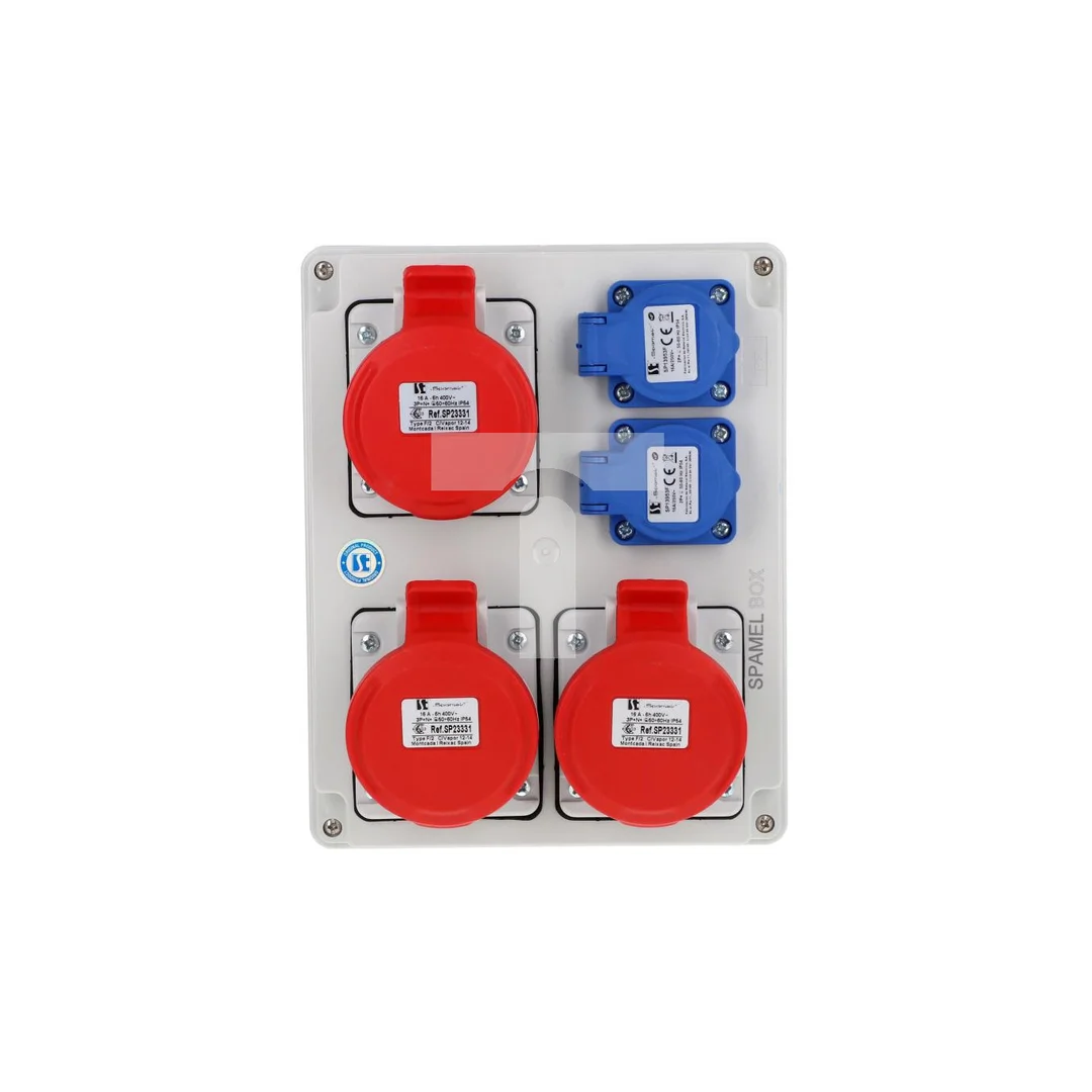 Rozdzielnica 3x5x16A 2x2x16A INA=16A IP54 SB-008005-S0020-54