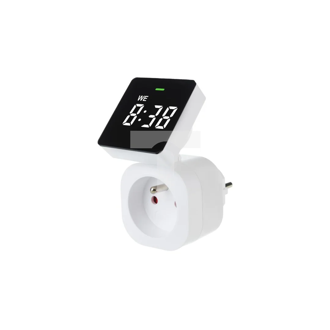 Włącznik czasowy - timer cyfrowy GreenBlue, max. obciążenie 16A, IP20, GB610 E
