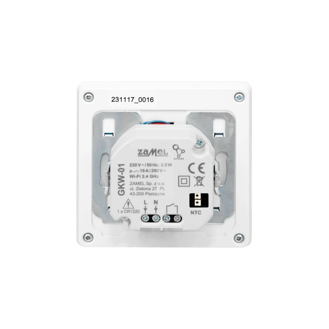Regulator temperatury dotykowy LED Wi-Fi Supla GKW-01 biały SPL10000047