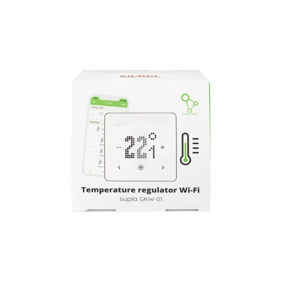 Regulator temperatury dotykowy LED Wi-Fi Supla GKW-01 biały SPL10000047