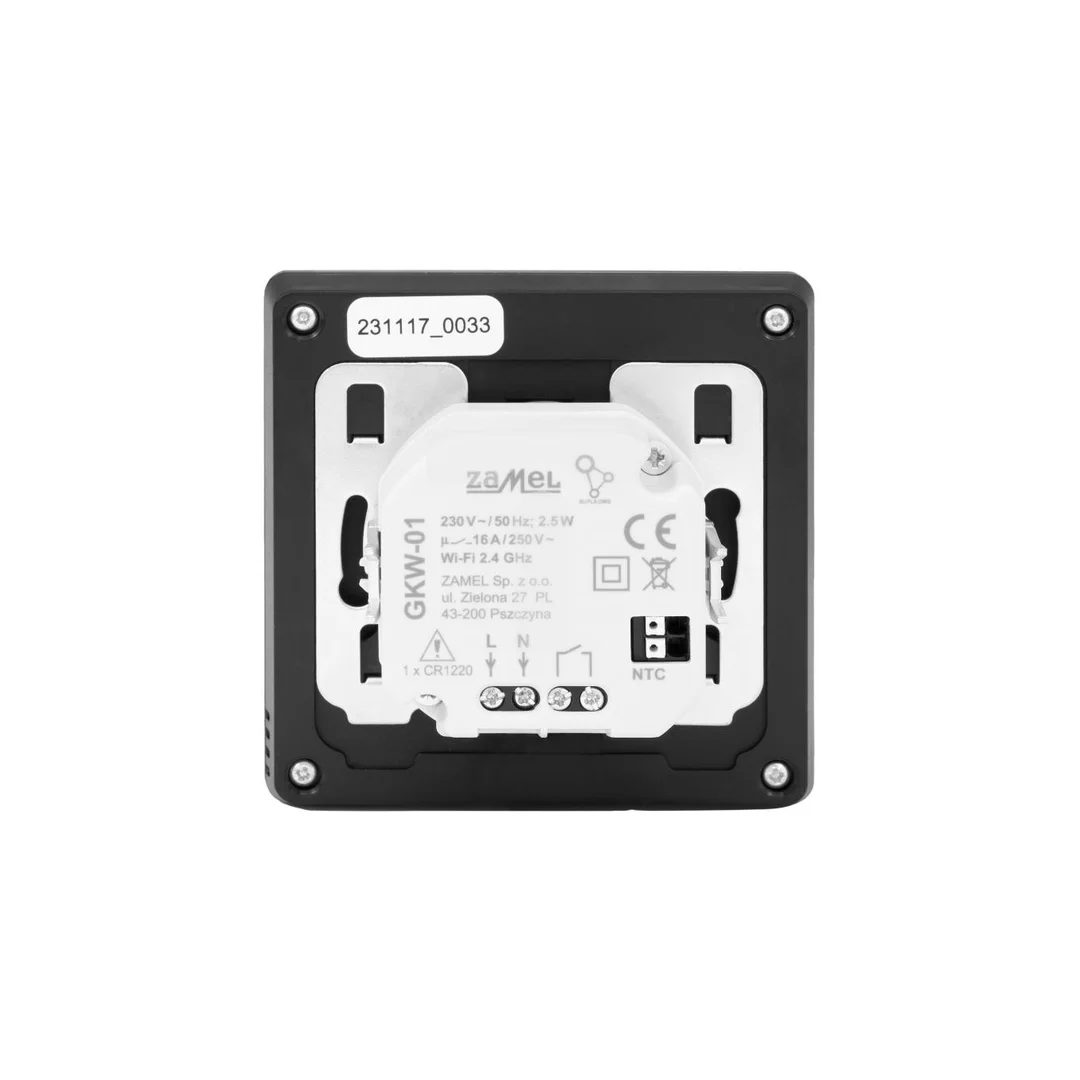 Regulator temperatury dotykowy LED Wi-Fi Supla GKW-01 czarny SPL10000013