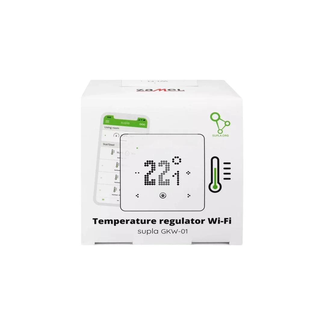 Regulator temperatury dotykowy LED Wi-Fi Supla GKW-01 czarny SPL10000013