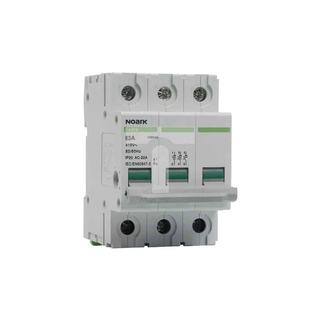 Rozłącznik izolacyjny 63A 3-biegunowy 3P (400V AC) 3-modułowy NOARK