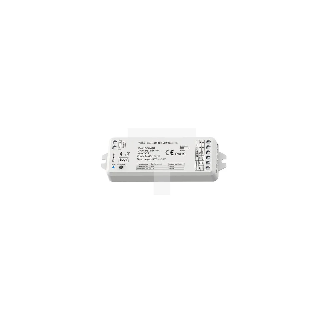 Ściemniacz LED 2w1 (Bluetooth) Skydance - Mono /CCT - 12-36V DC 10A - Tuya - WB1