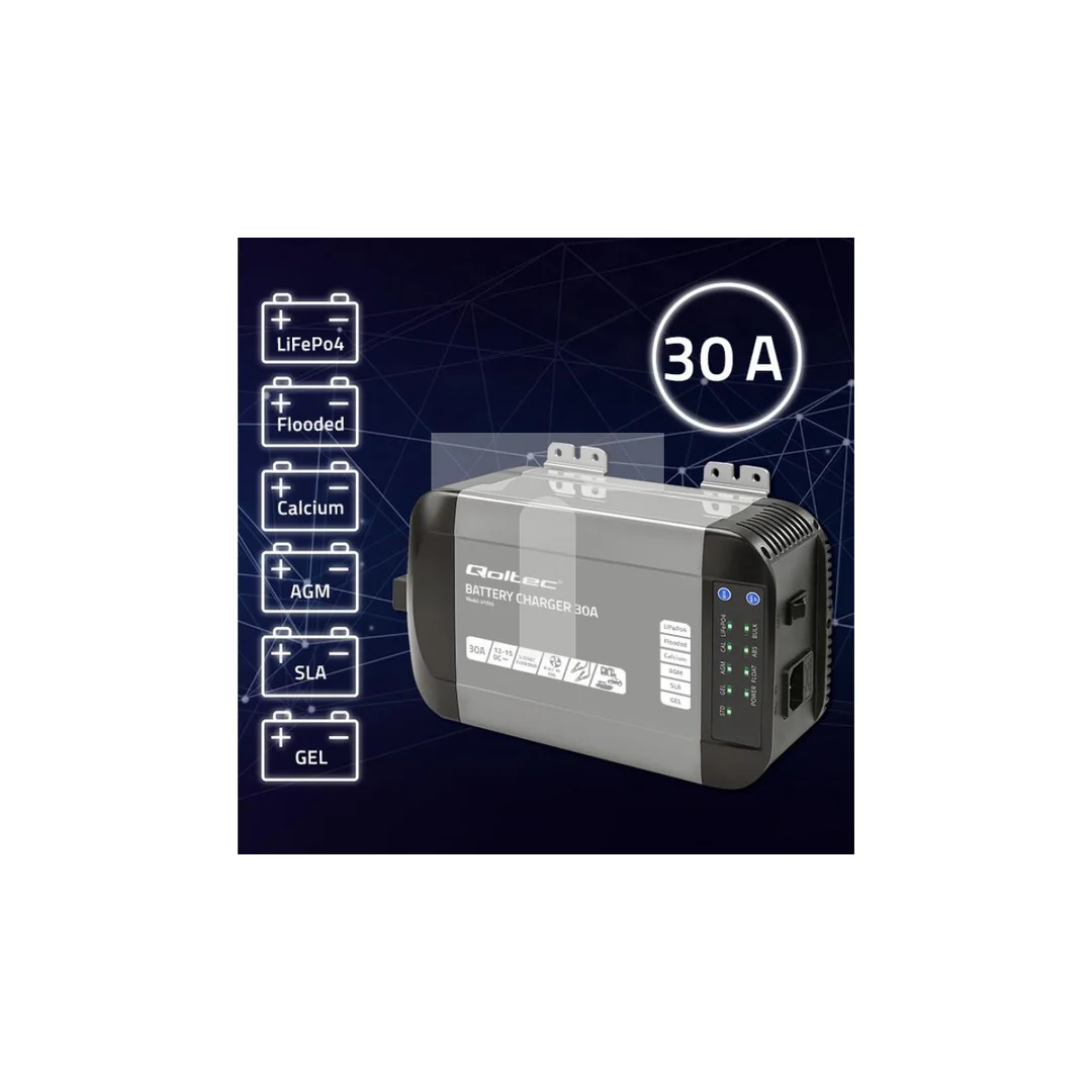 Inteligentna profesjonalna ładowarka Monolith do akumulatorów LiFePO4 AGM GEL SLA 30A 12V