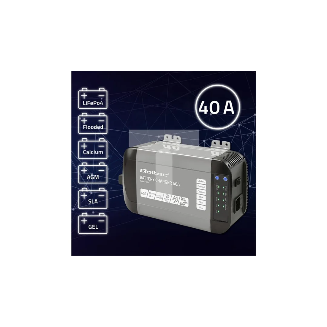 Inteligentna profesjonalna ładowarka Monolith do akumulatorów LiFePO4 AGM GEL SLA 40A 12V