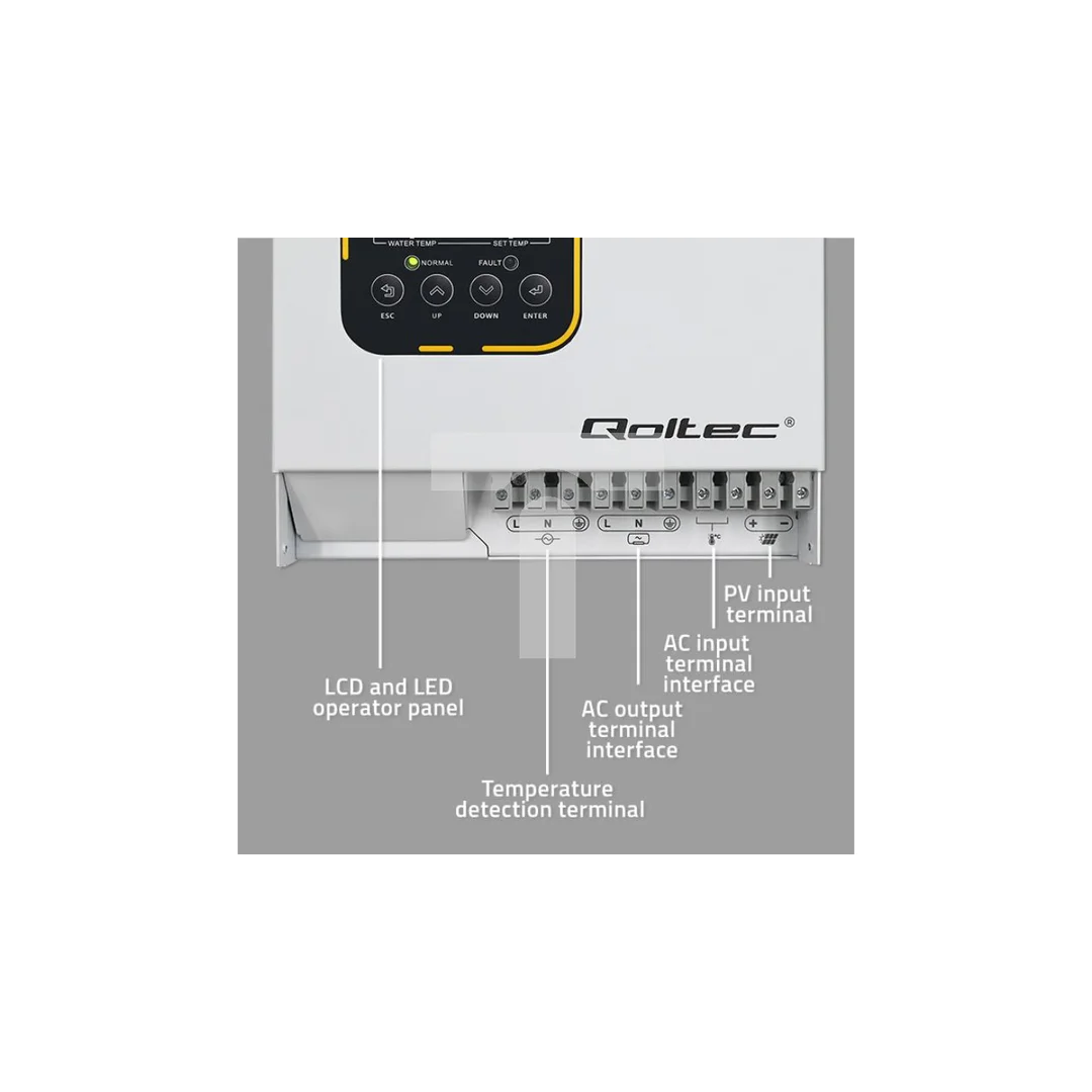 Qoltec Inwerter Przetwornica solarna do grzania wody ECO Solar Boost MPPT BYPASS LCD 4kW