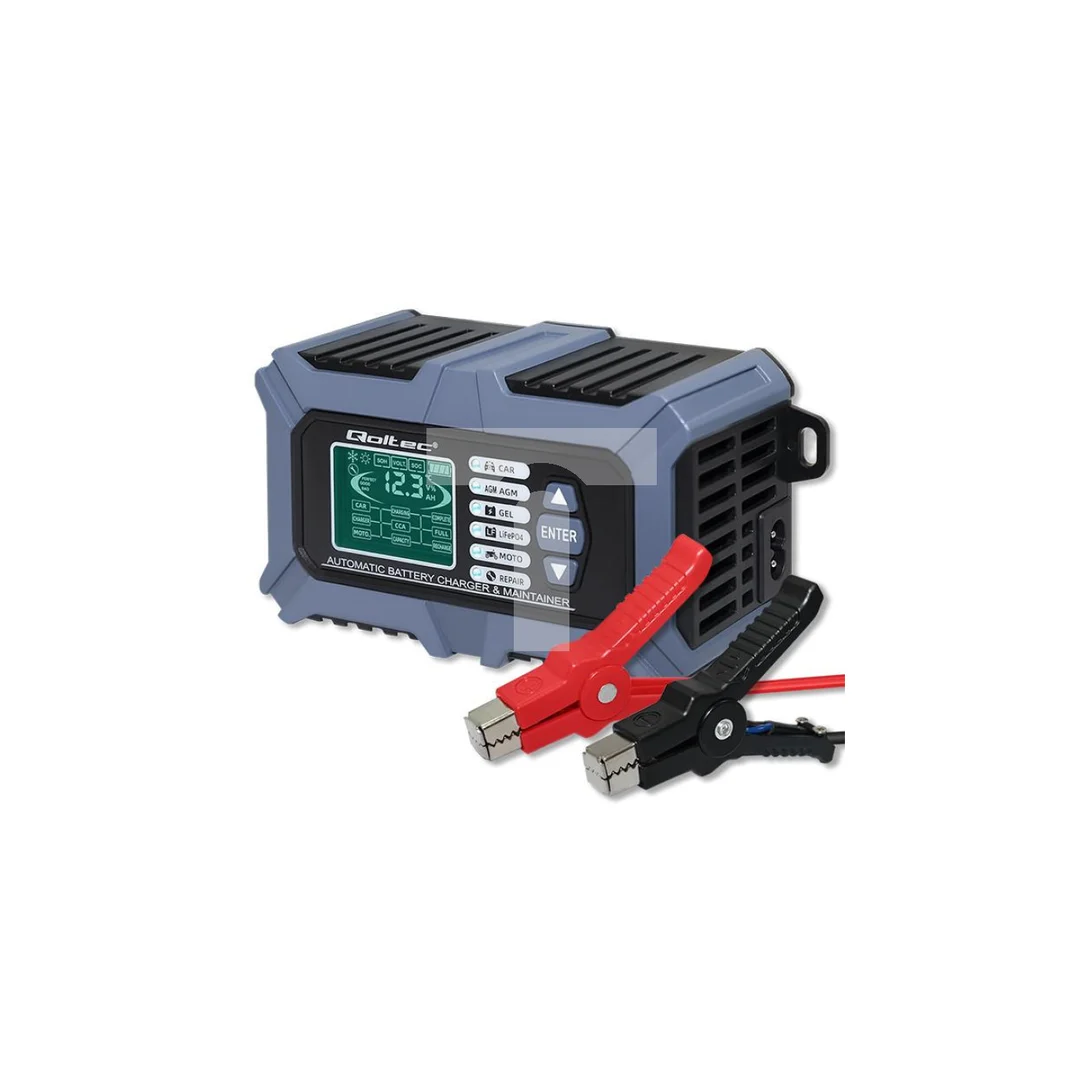 Ładowarka z testerem baterii i funkcją naprawy 12V 6A LCD do AGM LiFePO4 GEL