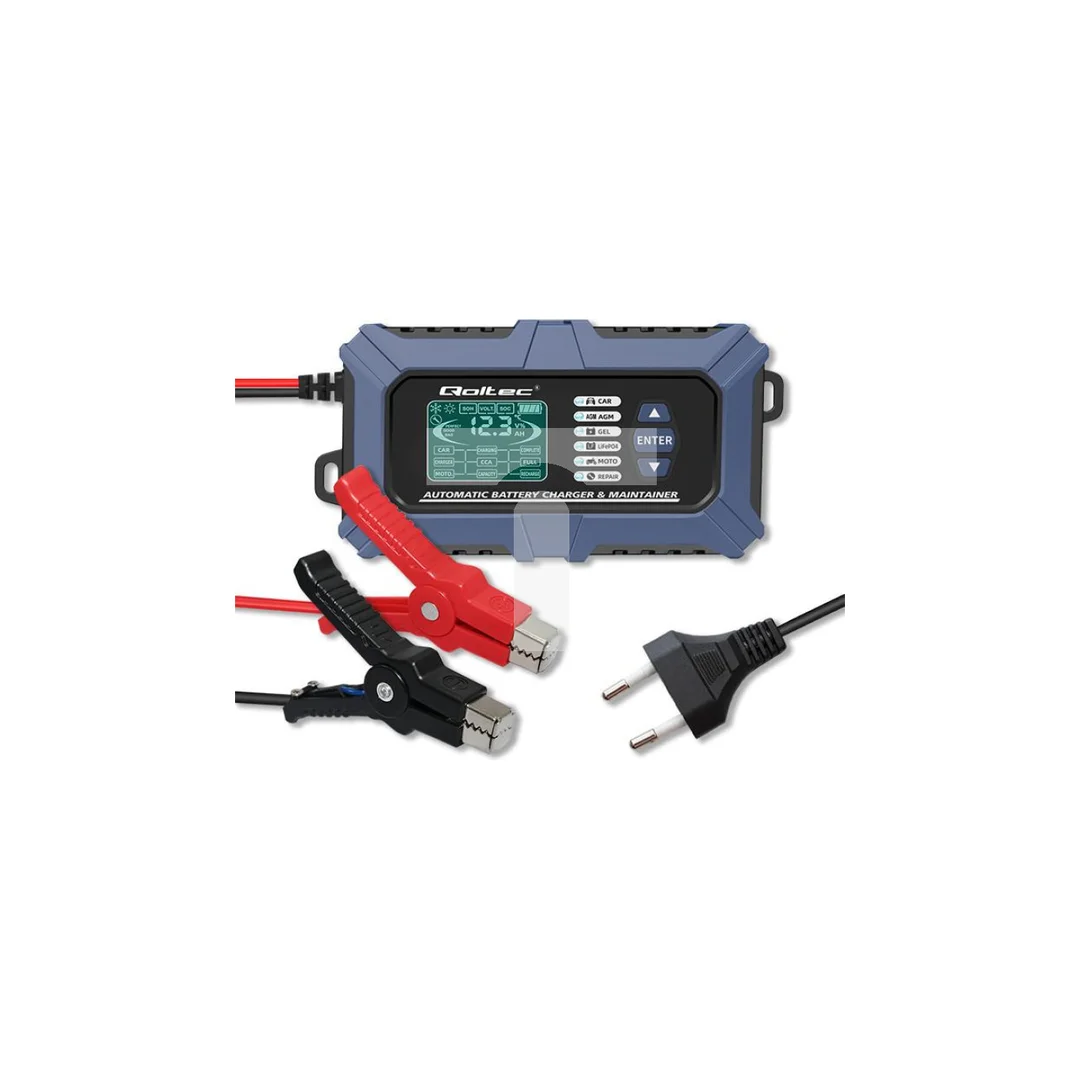 Ładowarka z testerem baterii i funkcją naprawy 12V 6A LCD do AGM LiFePO4 GEL