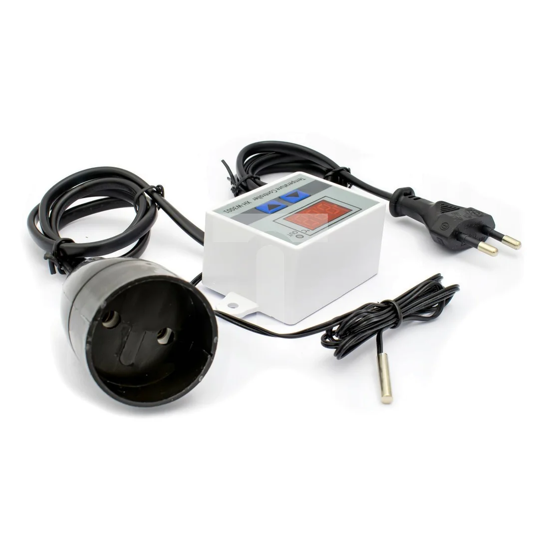 Termostat elektroniczny regulator temperatury z gniazkiem i wtyczką 230V