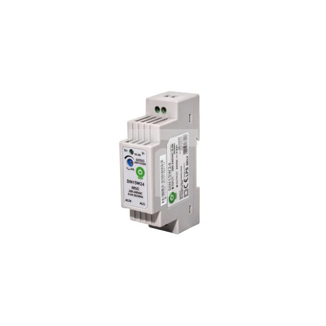 Zasilacz DIN 24V/0.63A plastic DIN15W24