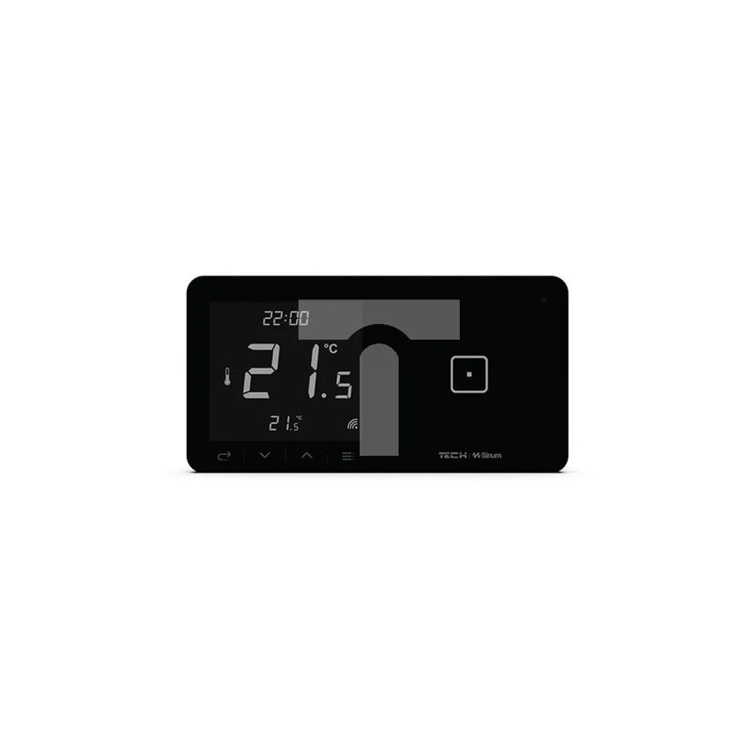 SINUM WSR-01mP Regulator pokojowy + włącznik jednopolowy prawy kolor czarny
