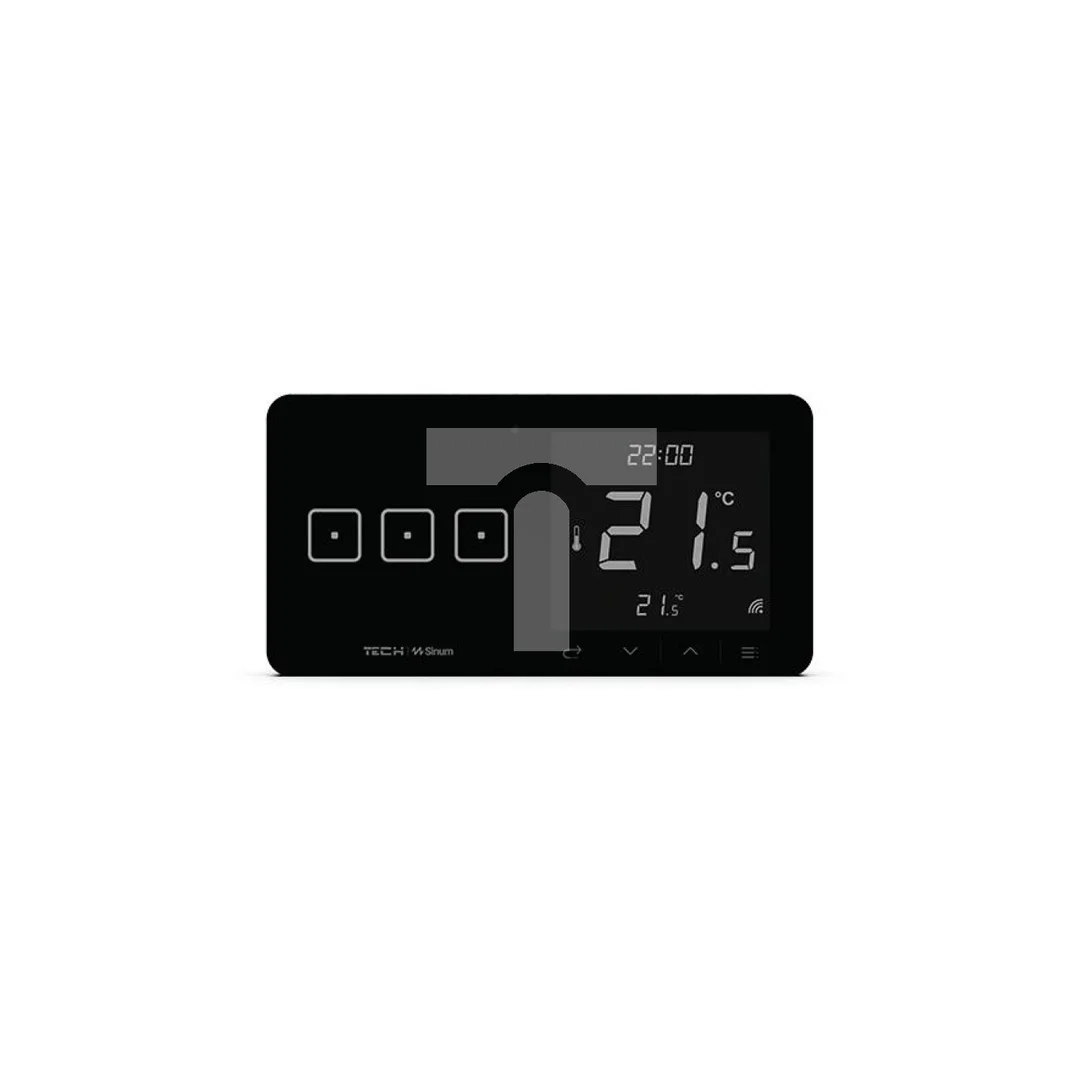 SINUM WSR-03m L Regulator pokojowy + włącznik trójpolowy lewy kolor czarny