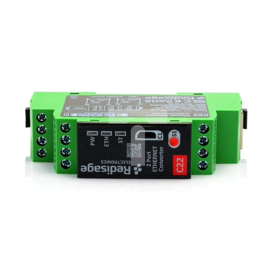 C22 Elastyczny Serwer Portów Szeregowych (Ethernet, 2x RS232/RS485)