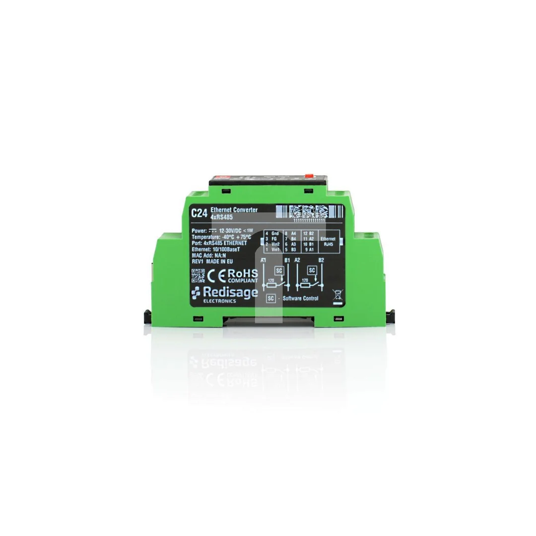 C24 4-Portowy Serwer Portów Szeregowych (Ethernet, 4x RS485)