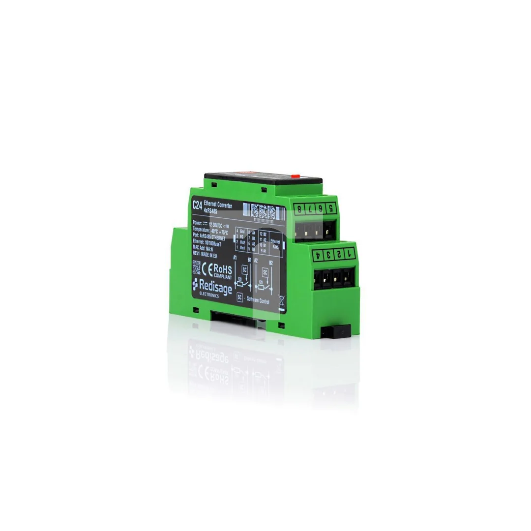 C24 4-Portowy Serwer Portów Szeregowych (Ethernet, 4x RS485)