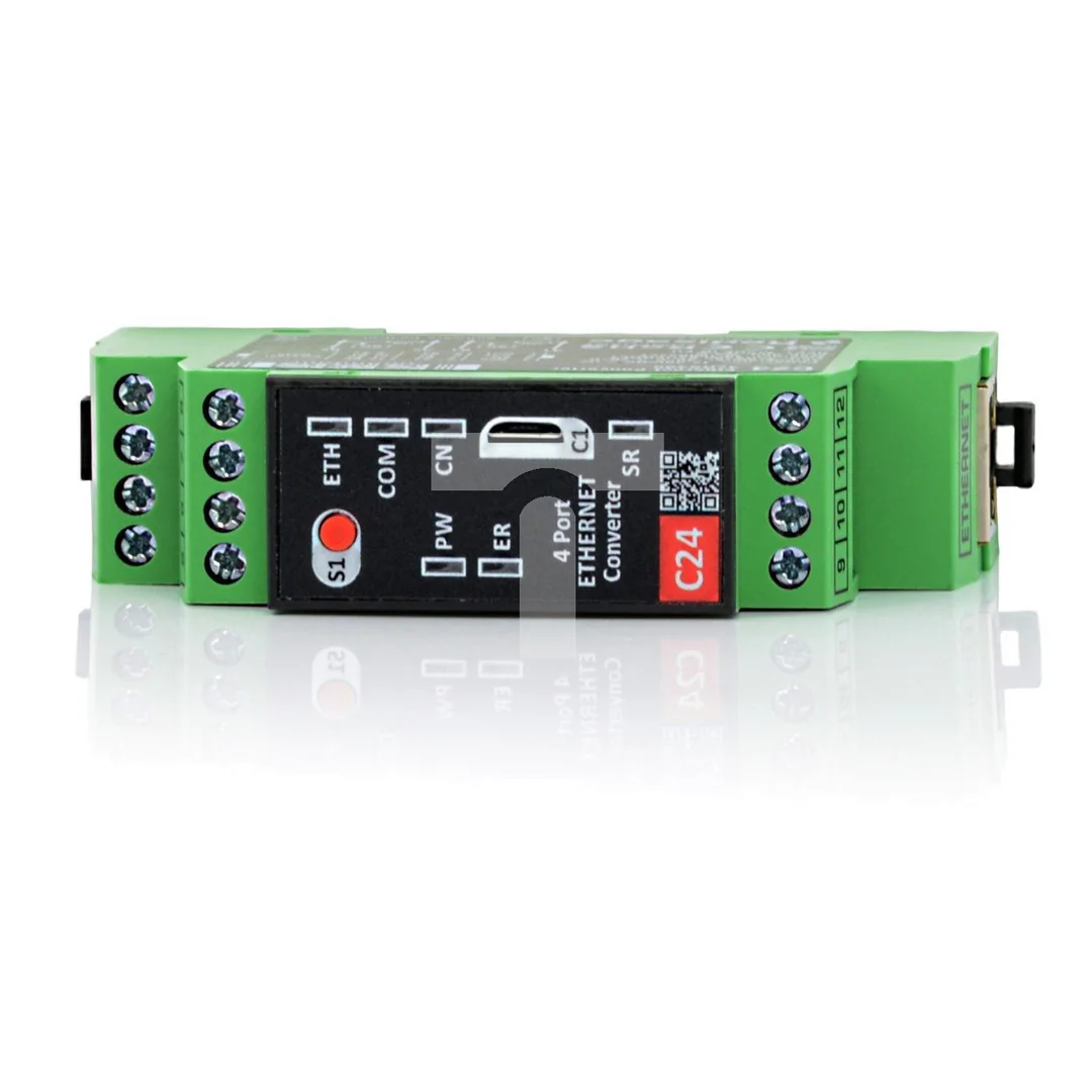 C24 4-Portowy Serwer Portów Szeregowych (Ethernet, 4x RS485)