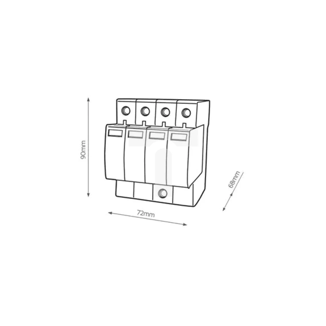 OP30 ogranicznik przepięć T1+T2 B+C 4P 4M 30/60KA 1.5KV TN-S