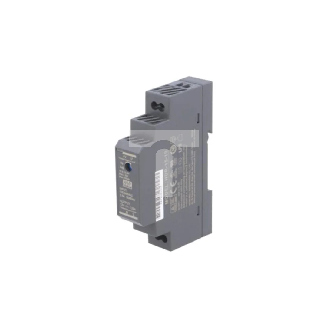 Zasilacz impulsowy, na szynę DIN, 15W, 12VDC, 1,25A, 85÷264VAC HDR-15-12