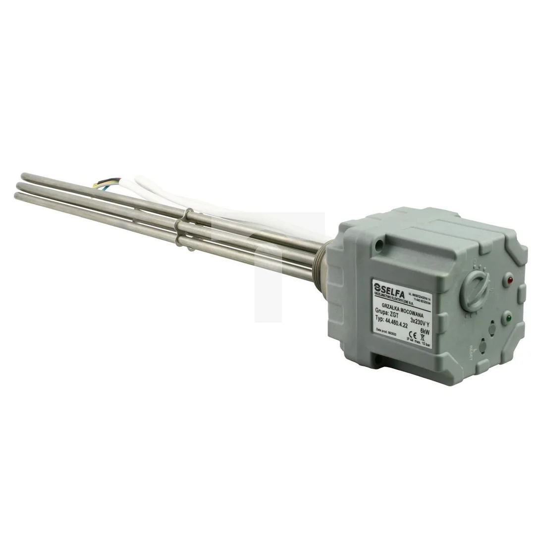 Grzałka do bojlera ZGT 6,0 kW 6/4” z termostatem SELFA nierdzewna