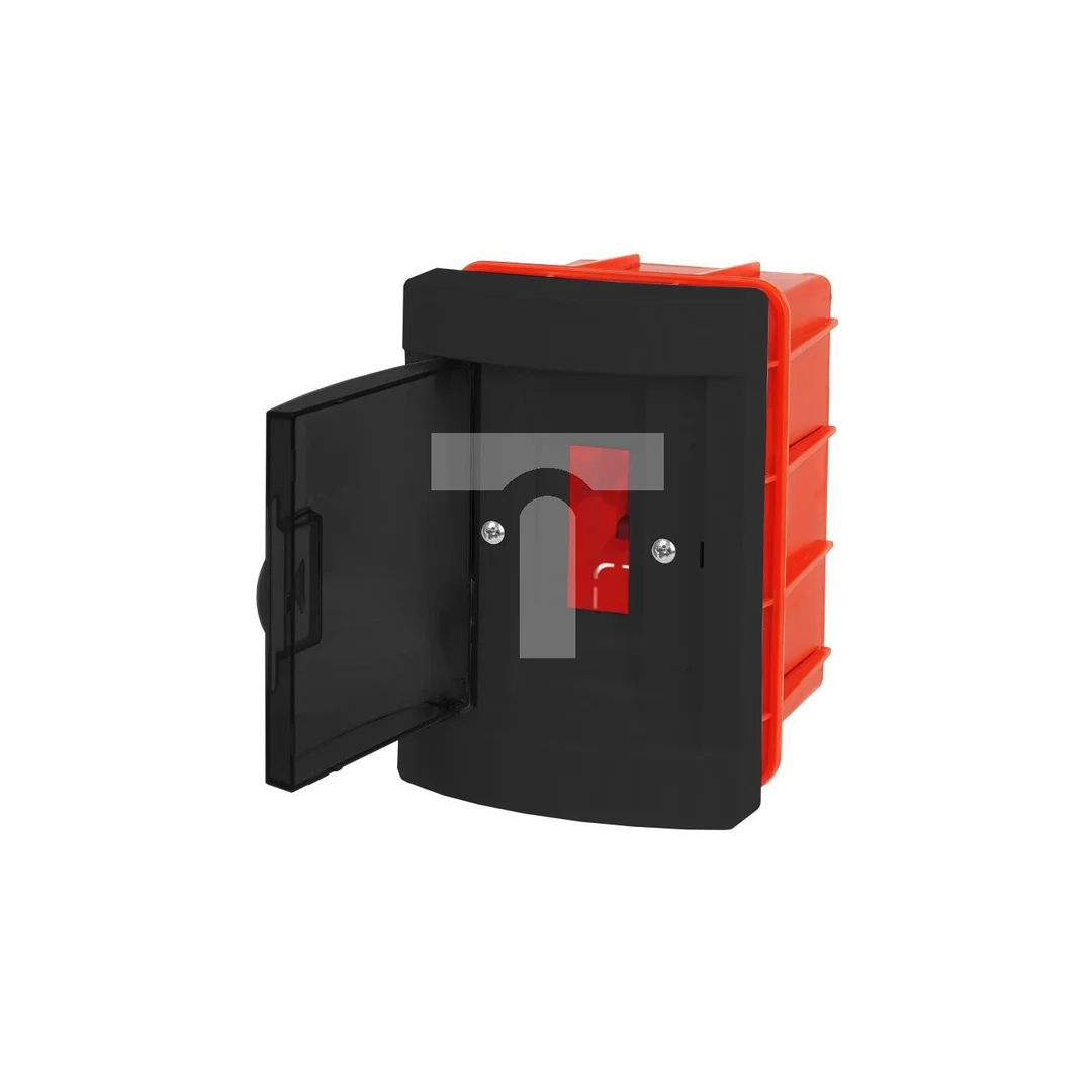 Rozdzielnica modułowa podtynkowa 1x2 IP40 czarna CZRM-PT-02M