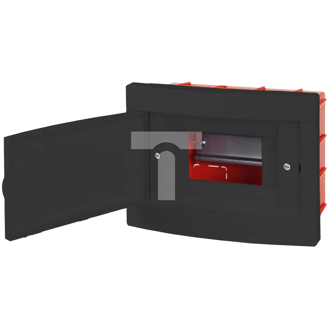 Rozdzielnica modułowa podtynkowa 1x6 IP40 czarna CZRM-PT-06M