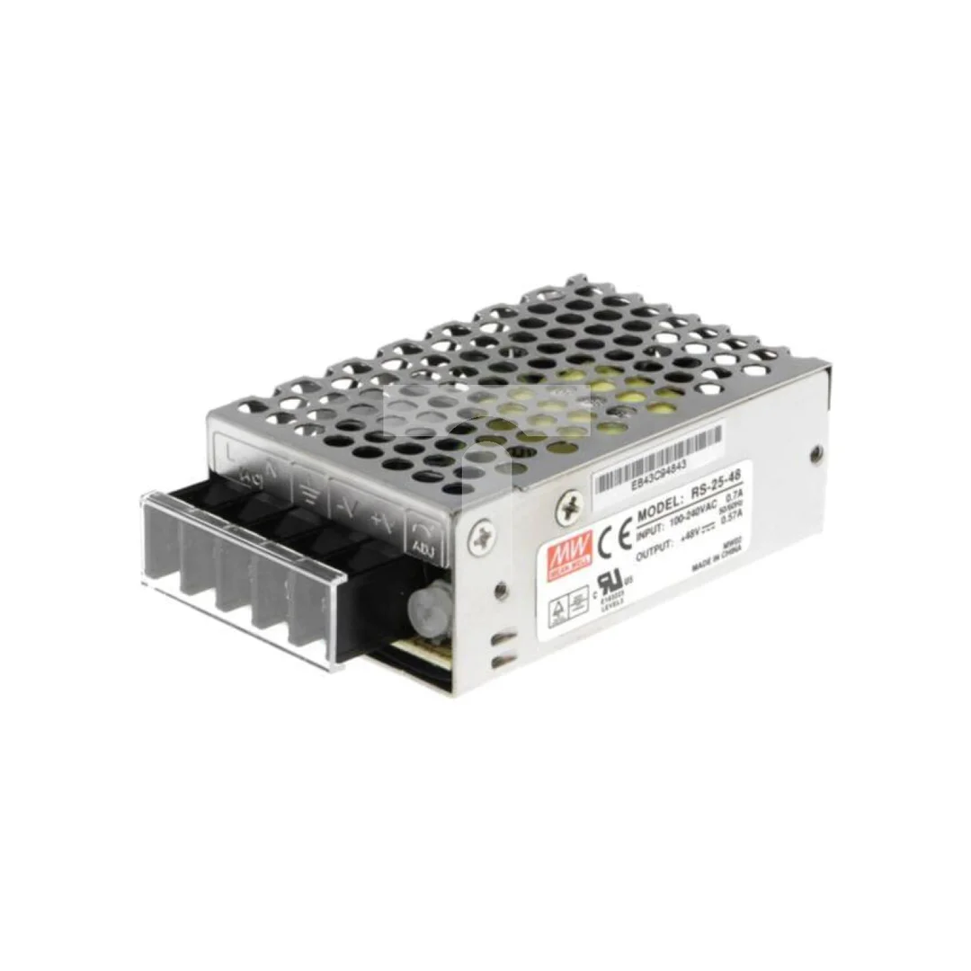 Zasilacz impulsowy, do wbudowania,modułowy, 25W, 48VDC, 0,57A RS-25-48