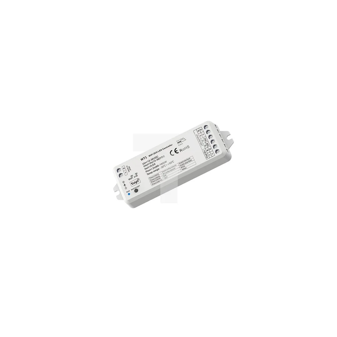 Ściemniacz LED 2w1 Skydance (WiFi) - Mono /CCT - 12-36V DC 10A - Alexa Tuya - WT1