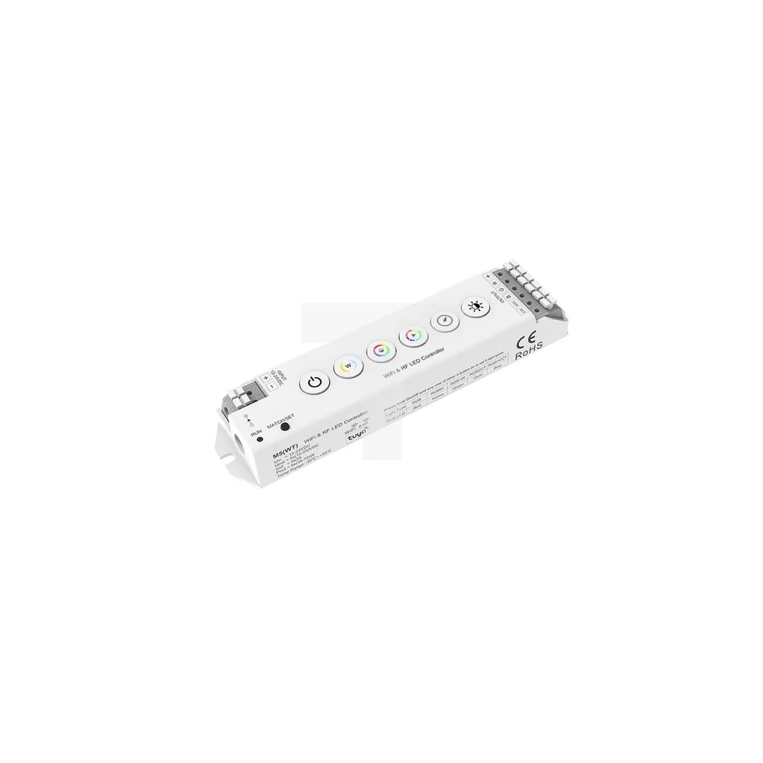 Sterownik LED 3w1 (WiFi) Skydance - RGB / RGB+W / RGB+CCT - 12-24V DC 5x3A - Tuya - M5(WT)