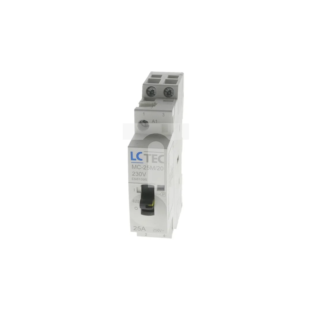 Stycznik modułowy z przełącznikiem 230V AC 25A 1M 2P 2Z MC-25M/20