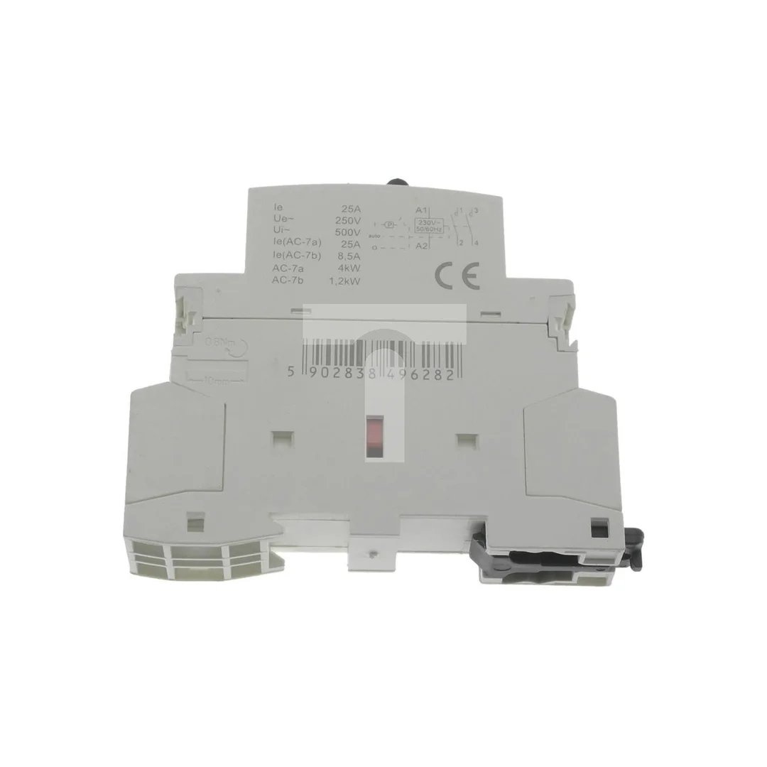 Stycznik modułowy z przełącznikiem 230V AC 25A 1M 2P 2Z MC-25M/20
