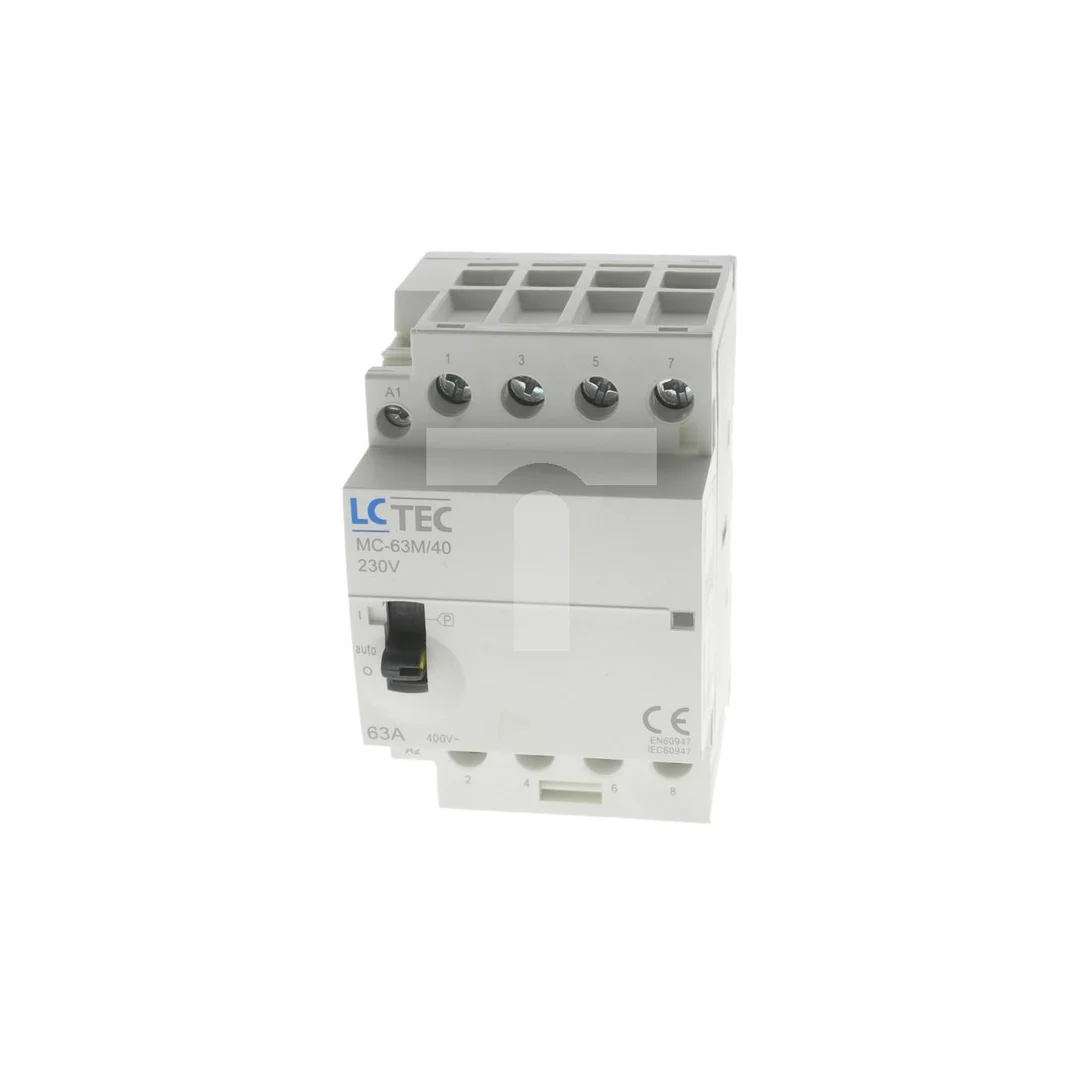 Stycznik modułowy z przełącznikiem 230V AC 63A 3M 4P 4Z MC-63M/40