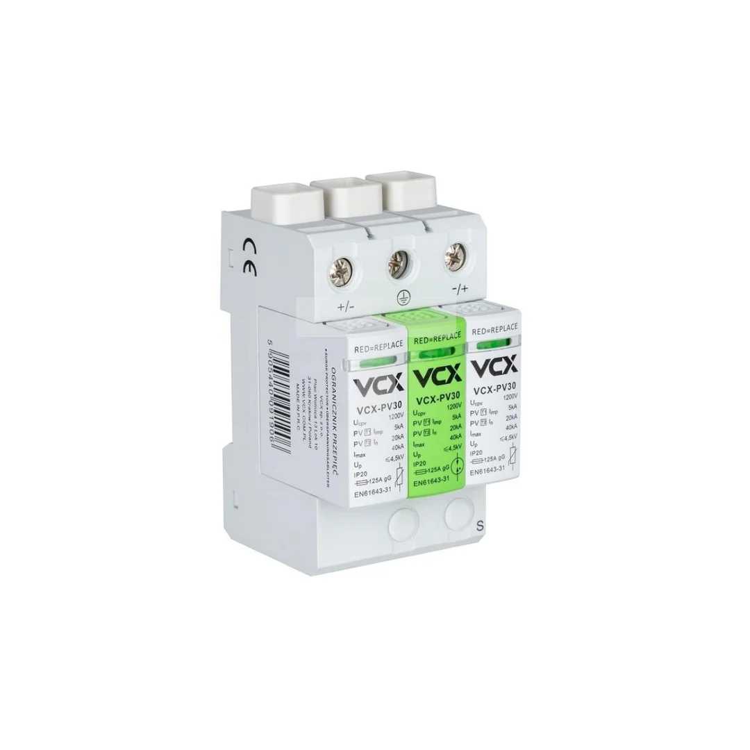 Ogranicznik przepięć T1+T2 B+C 3P 1200V DC 5kA PV30 ochronnik fotowoltaiczny