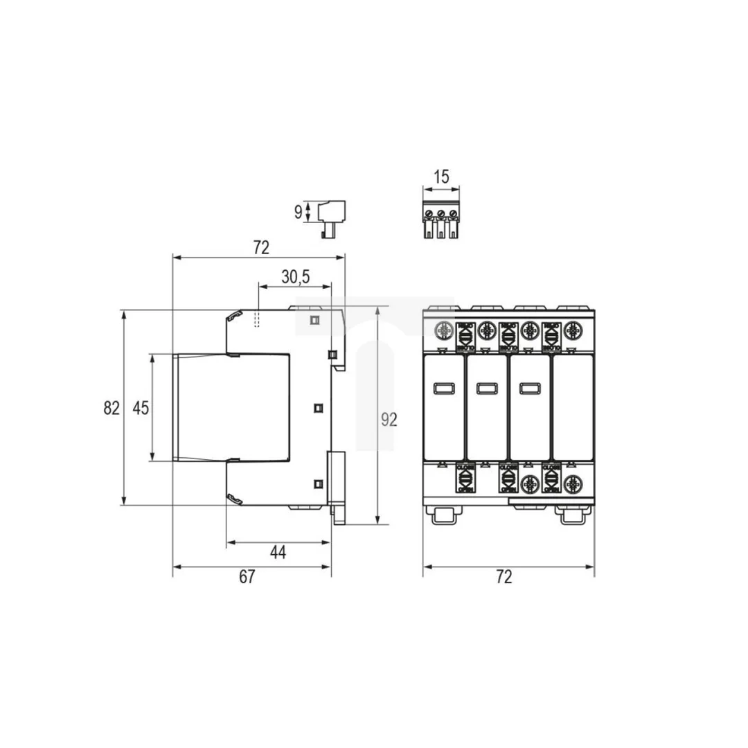 Ogranicznik przepięć ESPAC V T12 12,5/275 3+1 RI 10410121180