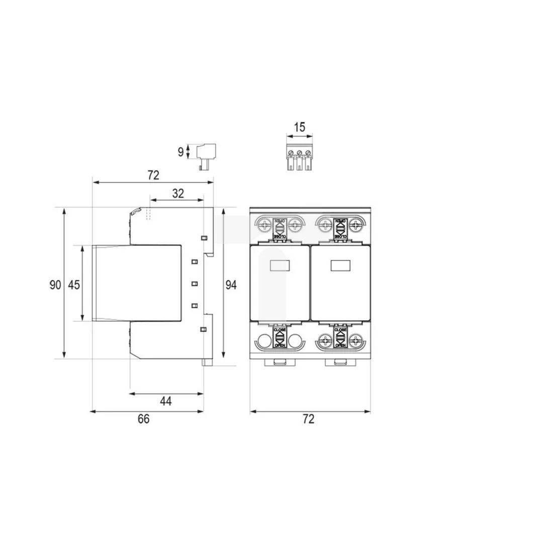 Ogranicznik przepięć ESPAC VG T12 25/260 2+0 10200250080