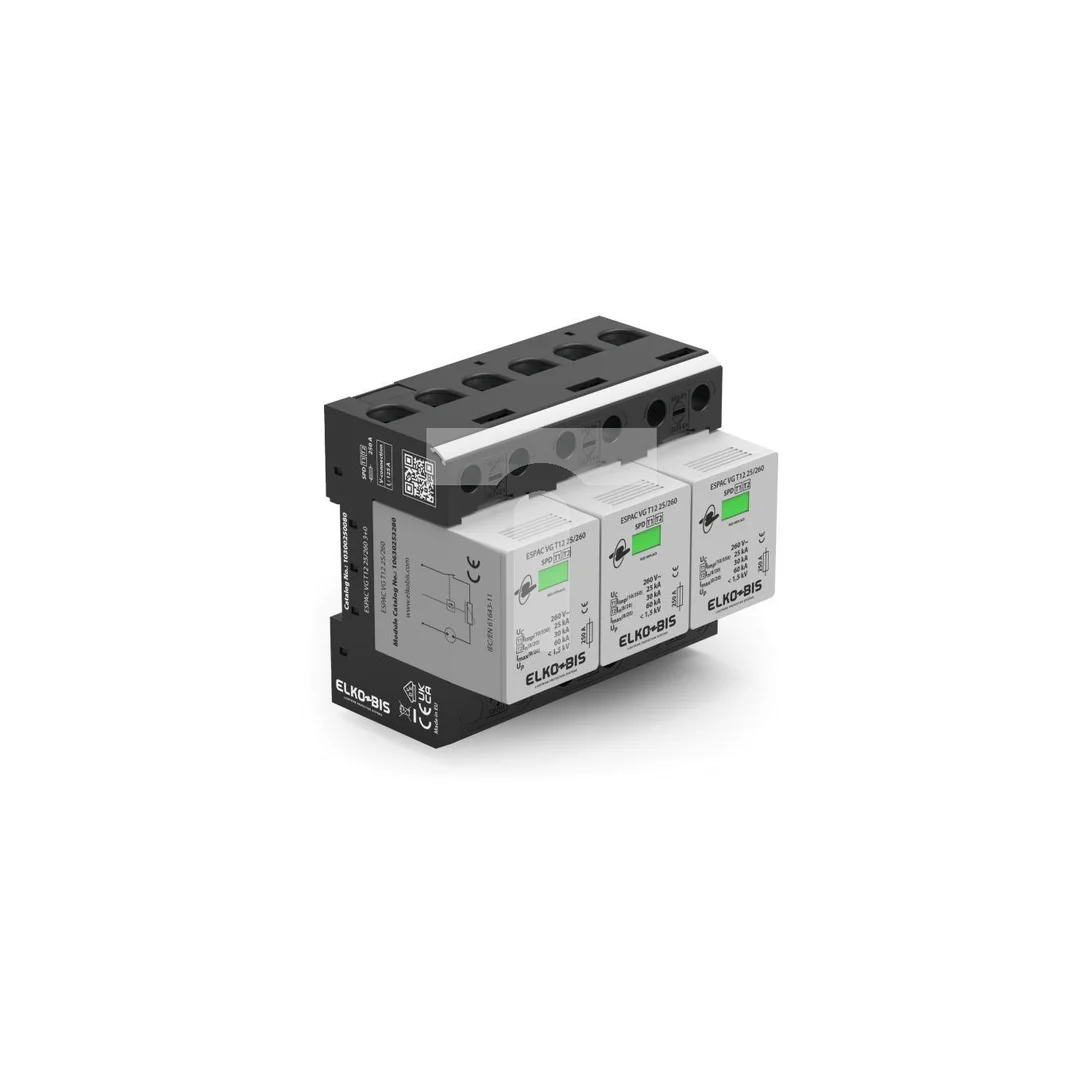 Ogranicznik przepięć ESPAC VG T12 25/260 3+0 10300250080