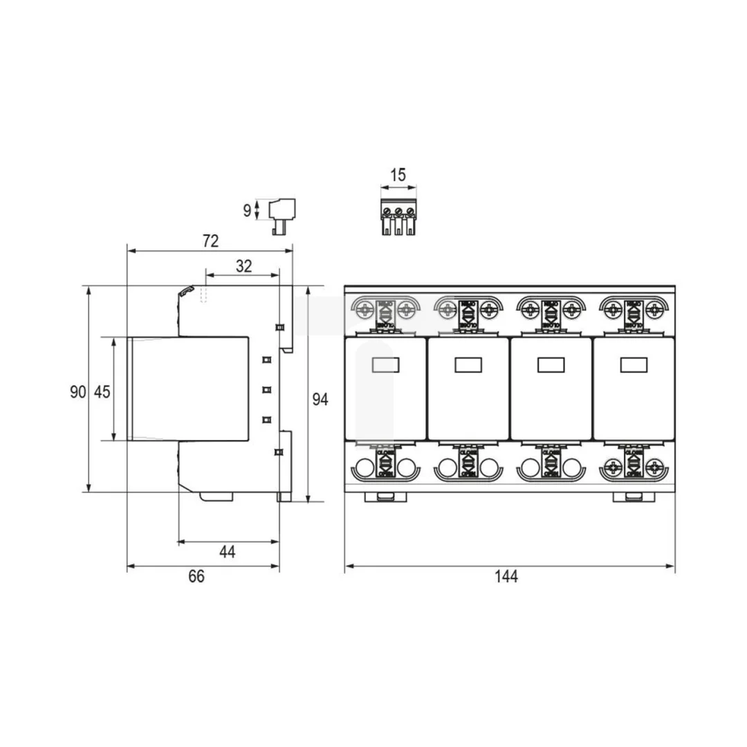 Ogranicznik przepięć ESPAC VG T12 25/260 4+0 RI 10400250180