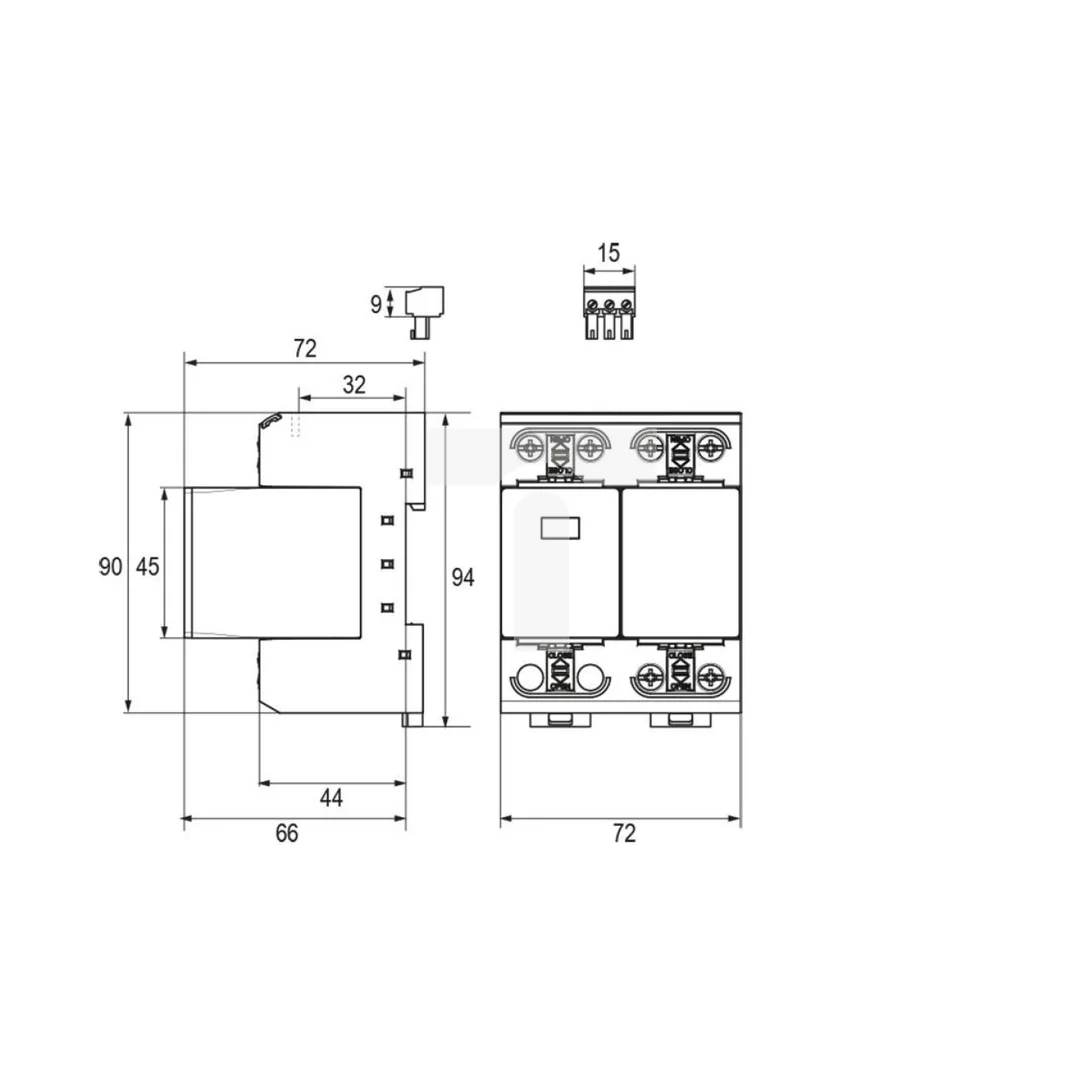 Ogranicznik przepięć ESPAC VG T12 25/260 1+1 RI 10210251180