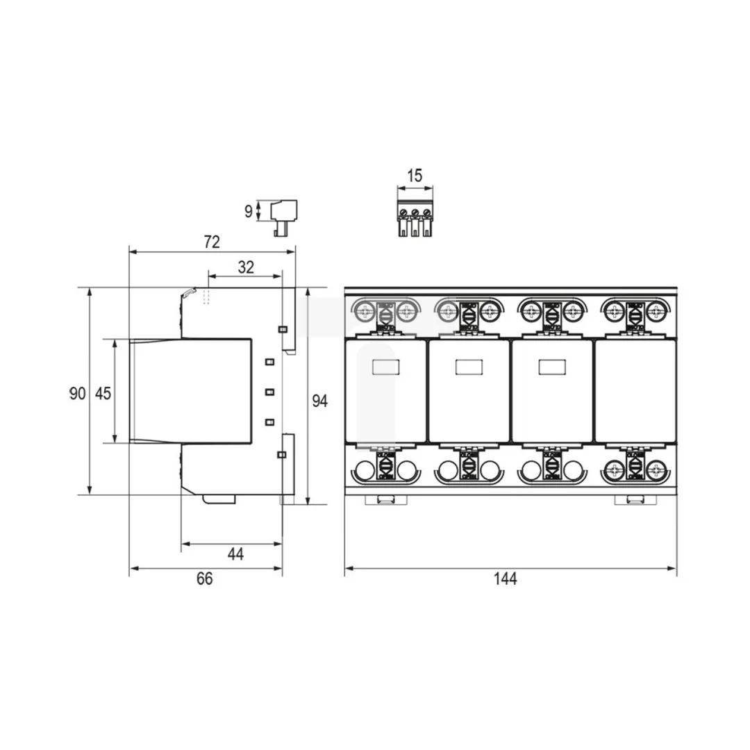 Ogranicznik przepięć ESPAC VG T12 25/260 3+1 RI 10410251180