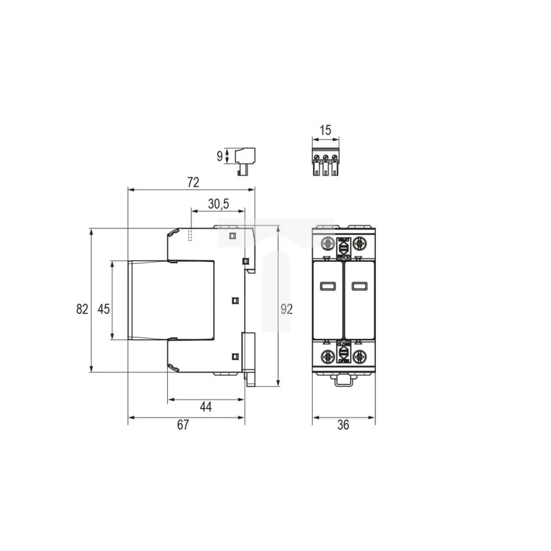 Ogranicznik przepięć ESPAC V T2 20/275 2+0 12200200080